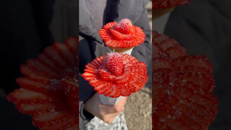 【まるで花束のような美しいクレープ】 #愛知グルメ #愛知 #いちご #クレープ #japanesefood