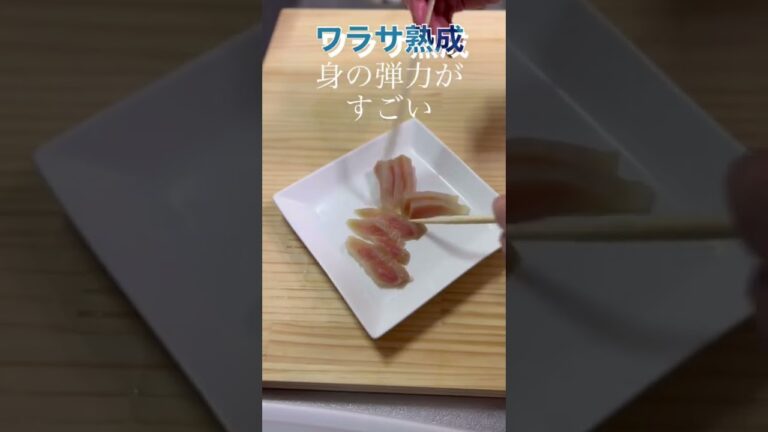 【9日目】ワラサ熟成　熟成魚の弾力がすごい。