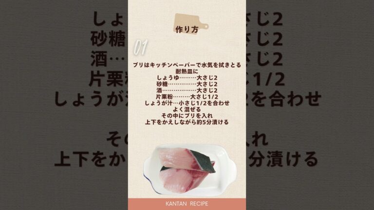 「焼かない！レンジで簡単 ふっくらぶりの照り焼き（子どもも喜ぶ♪）」