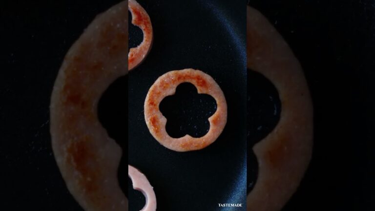 【今日試せるフードアート】フラワーハムエッグ💐　#shorts