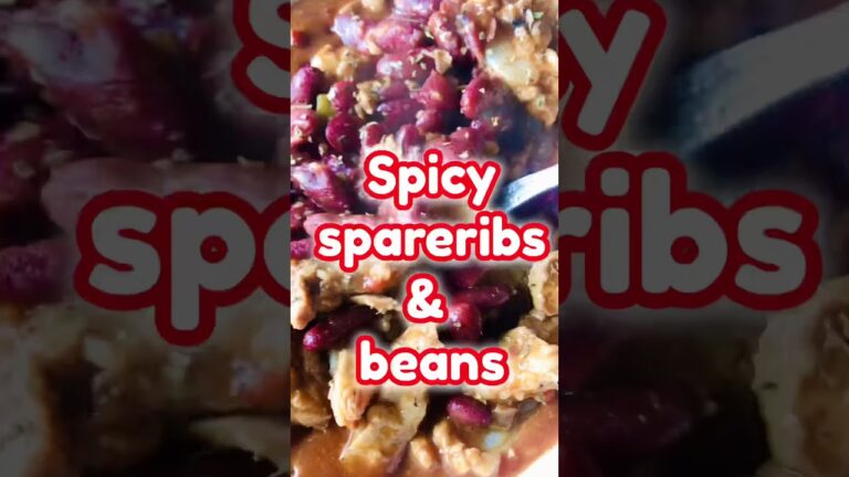 Spicy spareribs & beans! Easy cook! 【簡単スペアリブと豆のスパイシー煮込み】の作り方【簡単レシピ】