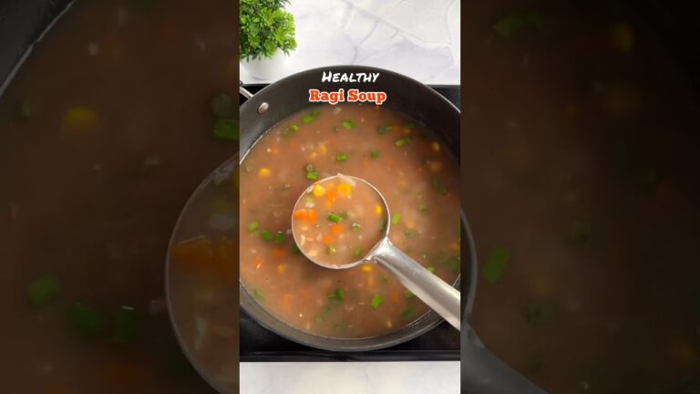 Healthy Ragi Soup Recipe for Weight Loss | 5-Minute High Protein Meal!  #shorts #healthyrecipes