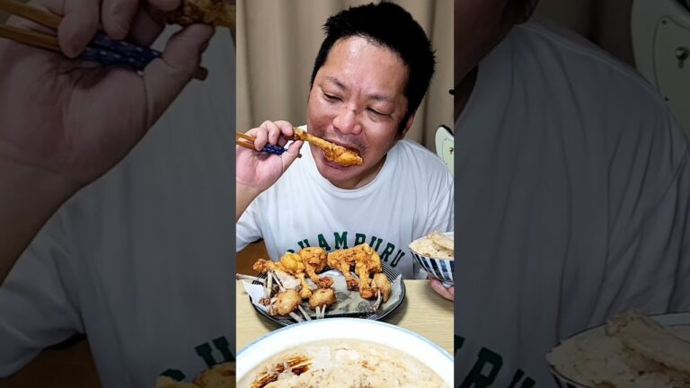 手羽先・手羽元チューリップ唐揚げ #飯テロ #大食い #mukbang #asmr #唐揚げ #チューリップ #手羽元 #手羽先