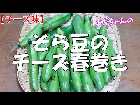 【チーズ味】そら豆のチーズ春巻き『チーズとの相性抜群！！ビール等のおつまみに最適』Let's eat season's food