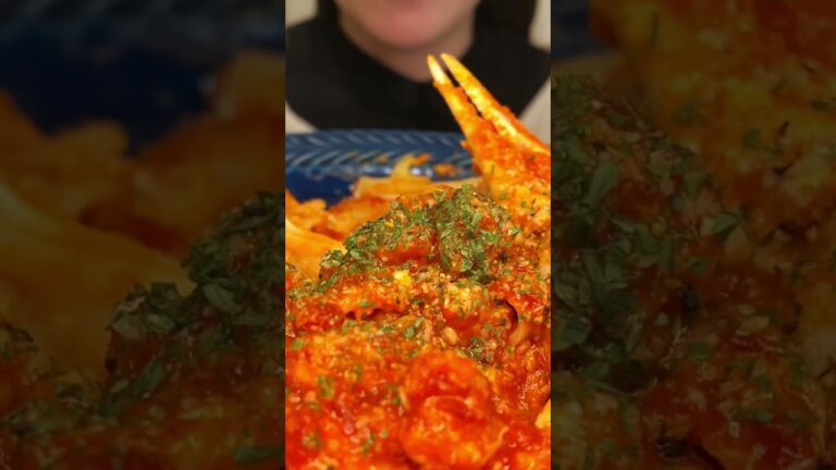 【咀嚼音】#蟹のトマトクリームパスタ #食べる音 #eatingsounds #mukbang #モッパン #咀嚼音 #asmr #shorts