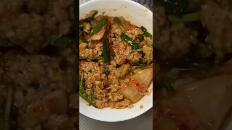 【簡単】旨辛！オートミールキムチチヂミ #shorts