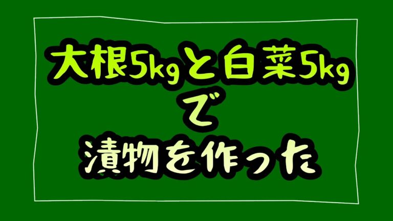 大根5kgと白菜5kg で漬物を作った