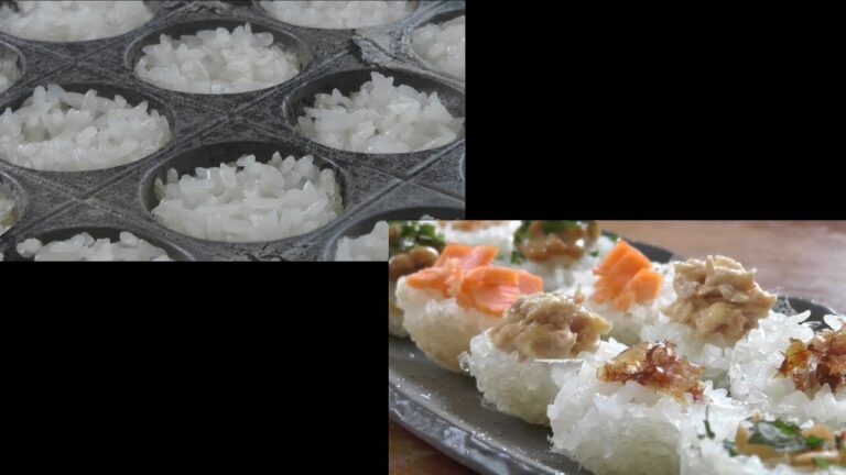 たこ焼き器で米を炊いて和風ピンチョスを作ってみた【６種】