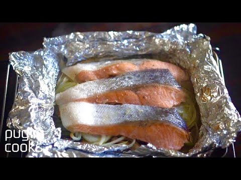 鮭のホイル焼きの作り方 | きのこ 玉ねぎ バター 白ワイン レシピ