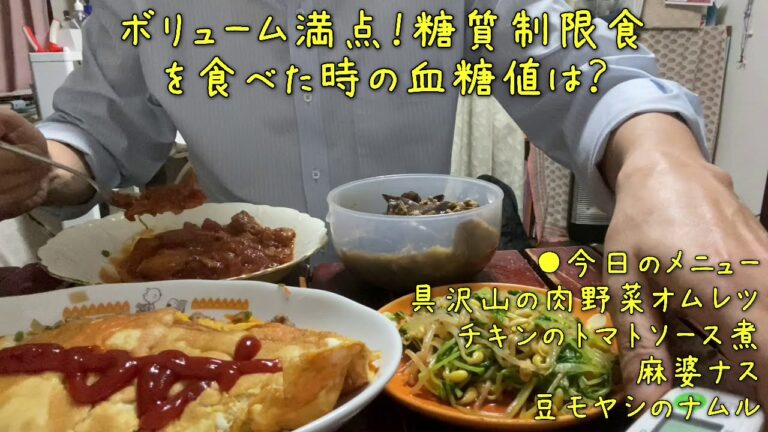 【血糖値 測定】ボリューム満点！糖質制限食を食べた時の血糖値は？調味料にご注意！