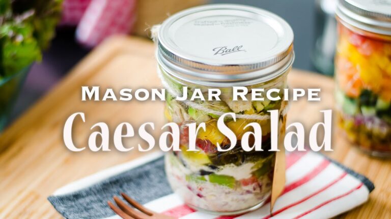 メイソンジャー：シーザーサラダの作り方 | RECIPE IN A JAR: Caesar Salad【ジャーサラダ第２弾】