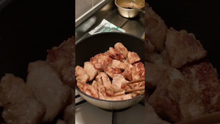 鶏とナスの甘酢あんvlog