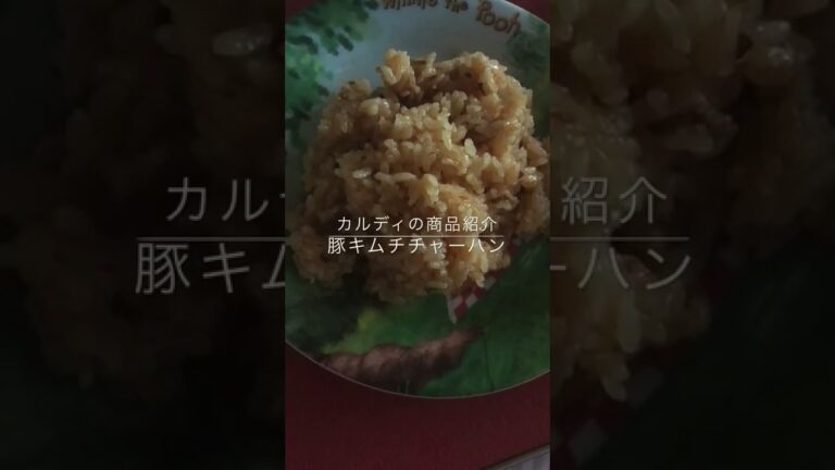 今日の晩御飯　カルディで買った豚キムチチャーハン
