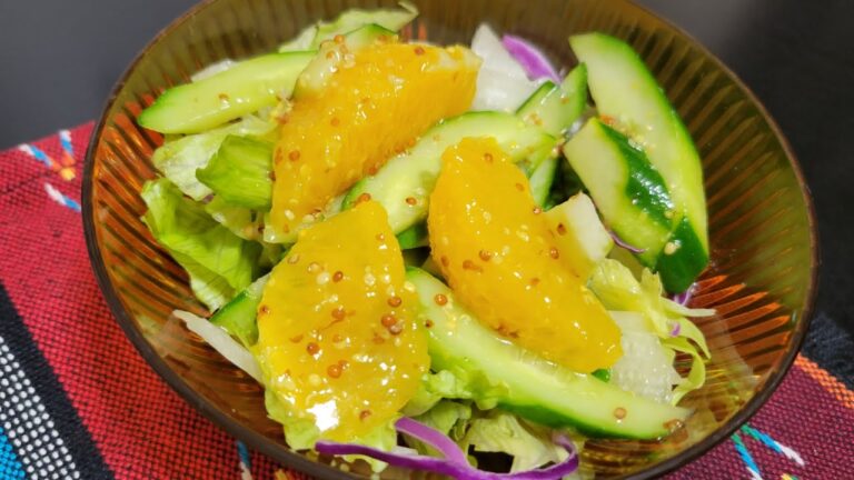 【ねこねこ食堂のまかない】きゅうりとオレンジのサラダ【148食目に登場した副菜】 #shorts