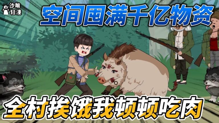 [MULTI SUB]年代动画【空间囤满千亿物资，全村挨饿我顿顿吃肉】首次上火车执行任务，遇见敌特！ #沙雕轻漫  #SDQM