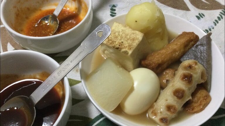 あごだしと昆布だし使ったおでんの作り方教えます❤️ちょっと変わった2種類のソースでいただきますね😋