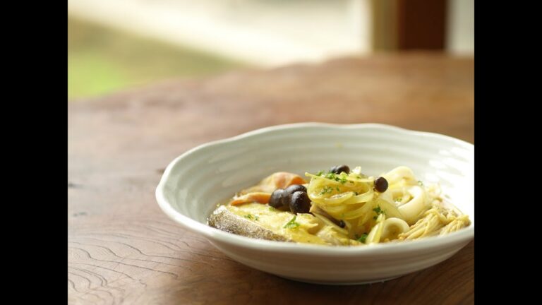 カレイといかのサフランスープ煮