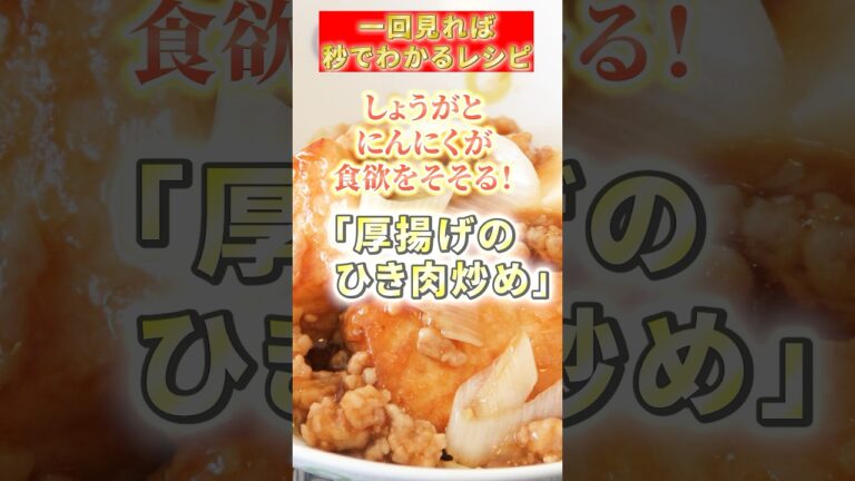 【厚揚げのひき肉炒め】 #料理 #簡単レシピ #厚揚げ#ひき肉