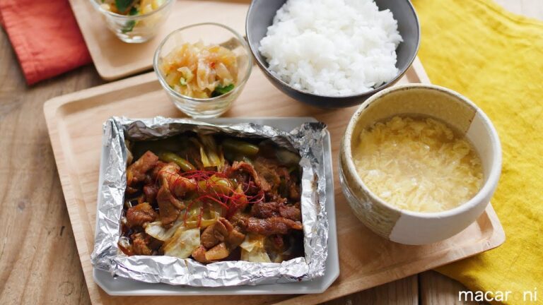 【30分で毎日定食】ホイルとポリ袋で簡単！回鍋肉定食 の レシピ 作り方