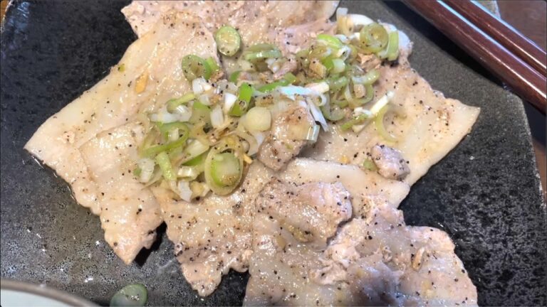 【母ちゃんの丁度良い料理】豚バラねぎ塩焼き