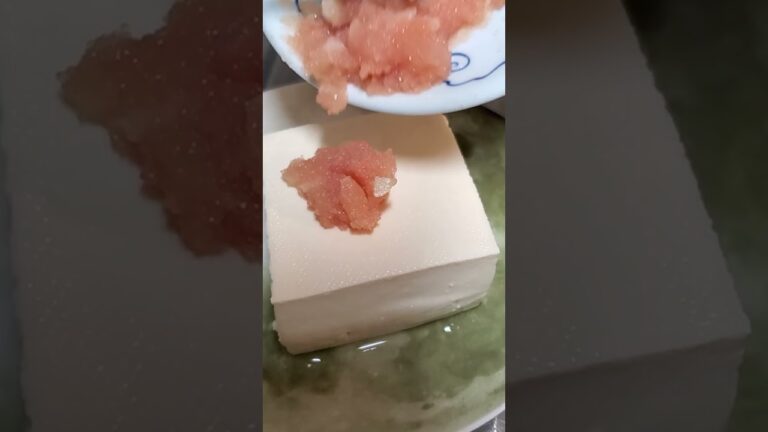 たらこニンニク豆腐　暑さで食欲が無い時にお勧め。簡単に作れてペロリといけちゃいます(^o^)