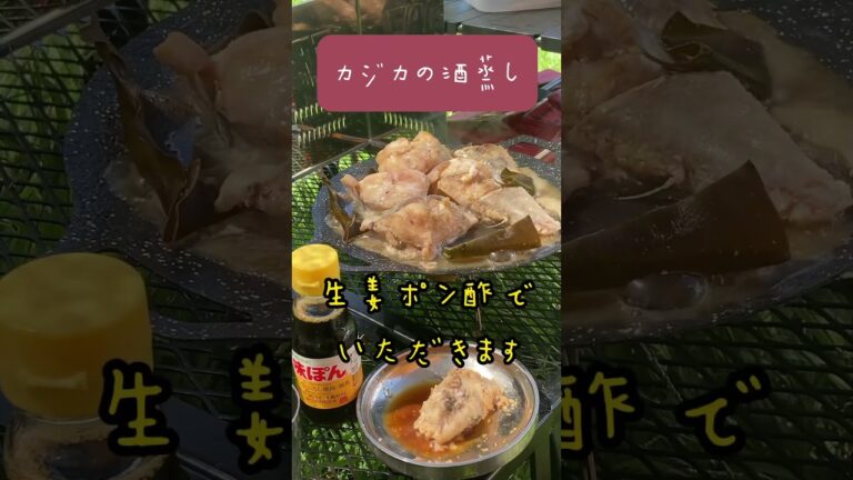 キャンプで白身魚の酒蒸し#shortsキャンプ