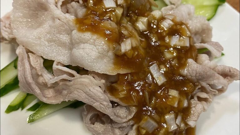 #16【簡単】豚しゃぶときゅうりの味噌ネギソースかけを作ってみた！