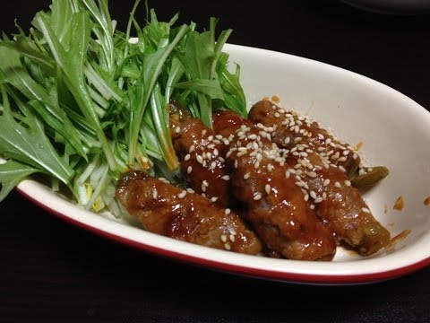 【簡単レシピ】キノコの肉巻き（洋風編）