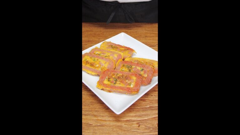 【本場韓国のおかず！】ランチョンミートのチヂミ / Luncheon Meat Jeon (Korean Pancake) #Shorts