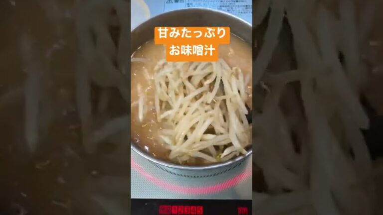 もやしたっぷり、甘みたっぷりお味噌汁