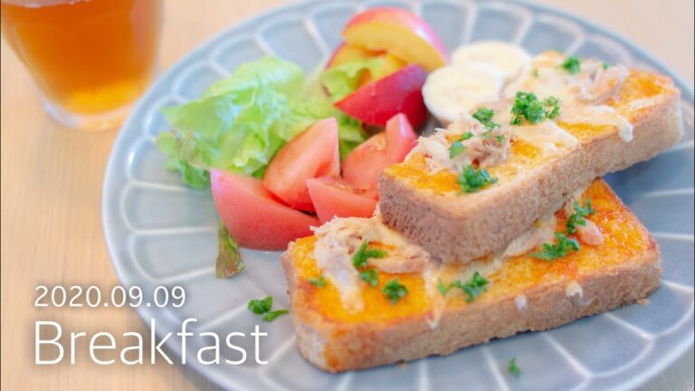 20200909 Breakfast 簡単ツナピザトーストプレート
