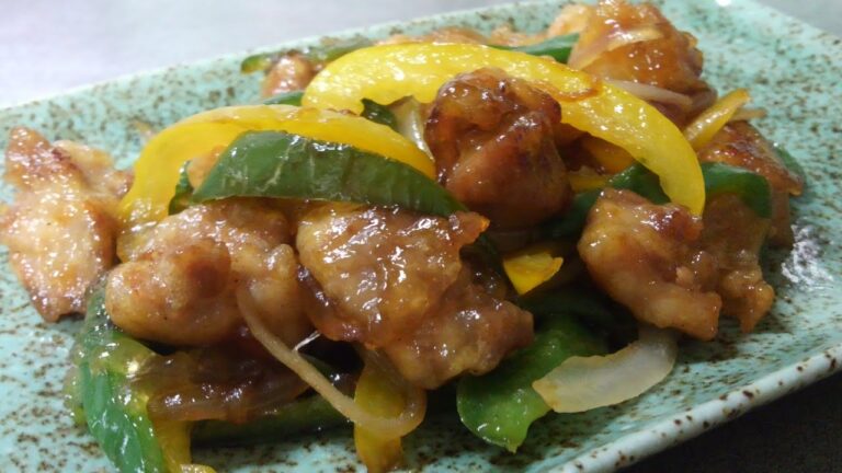 鶏肉の簡単黒酢炒め