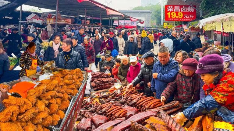 中國最受歡迎的重慶集市美食合集！讓人無法抗拒的美食，有趣的中國集市！