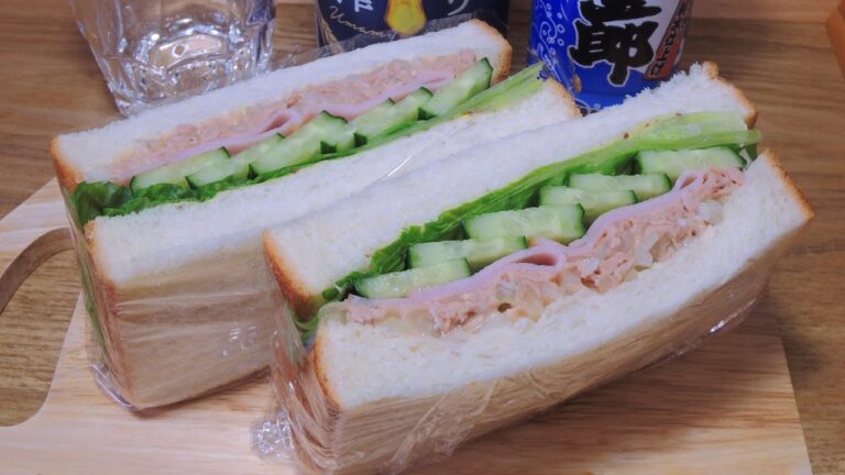 【家ごぱん】ハムとツナのサンドウィッチ【今日の昼食】
