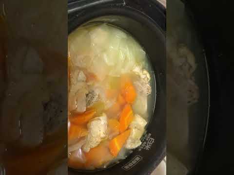【炊飯器料理】ホワイトシチュー　自炊　一人暮らし　時短　便利【簡単自炊シチュー】　SunsetMode　絶品！！！part２ #short