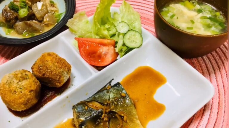 [我が家メシ]晩ごはん  サバのみそ醤油煮