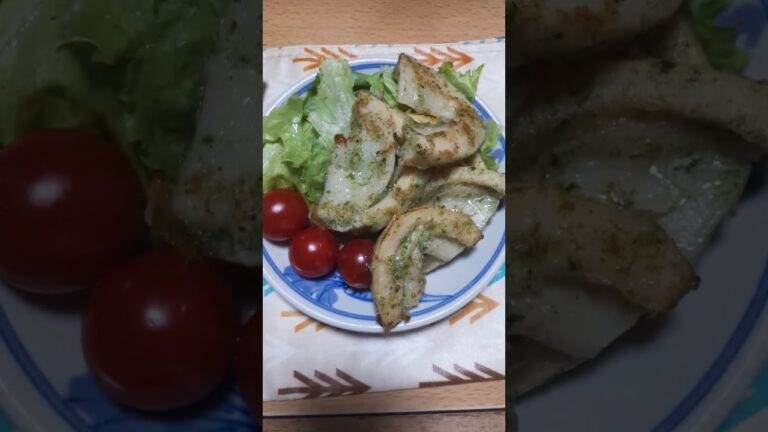 20250516 170741   「我が家の夕食」筍の磯部焼・サバの西京焼き・山芋でうす。