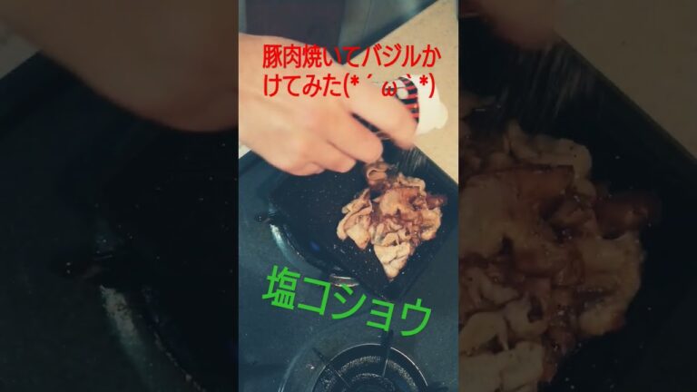 豚肉のバジル焼き(*´ω｀*) #簡単レシピ #料理 #簡単 #料理動画 #レシピ #簡単料理