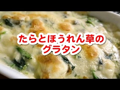 聞き流し料理レシピ　（簡単料理レシピ　☆　たらとほうれん草のグラタン）