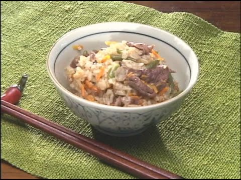 料理レシピ-【牛肉の炊き込みご飯】｜ナスラックKitchen