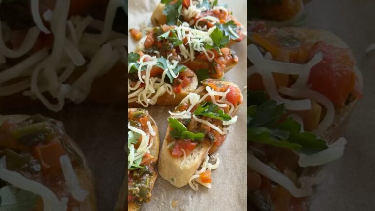 Easy bruschetta recipe #homemadefood #easyrecipe #italianfood #lunchideas #aesthetic #shorts