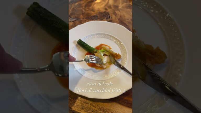 Casa del Sole｜『Fiori di zucchini fritti 』🌞　花ズッキーニのフリット‼︎今回の花ズッキーニは根本さんの物です🤤　#shorts
