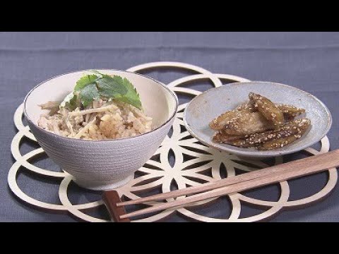 鶏ごぼうの炊き込みごはんと新ごぼうの甘辛揚げ