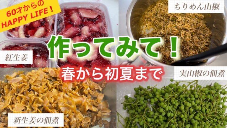 【簡単にできる常備菜】筍/紅生姜/新生姜の佃煮/実山椒/ちりめん山椒/麺つゆ