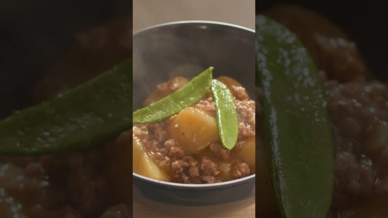 【新じゃがのそぼろあんかけ】新じゃがいもの爽やかな香りと豚ひき肉のコクが相性抜群！ #shorts