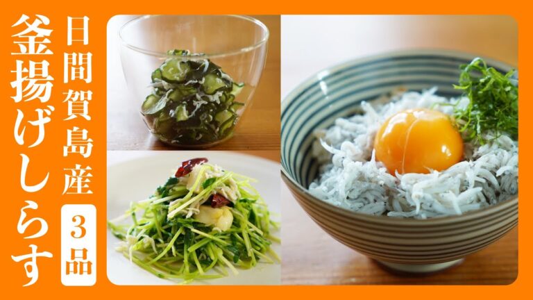 【しらす料理】日間賀島産釜揚げしらすの料理３品