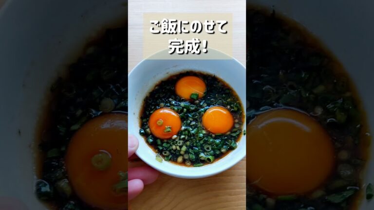 【悪魔のネギだれ卵黄漬けごはん】