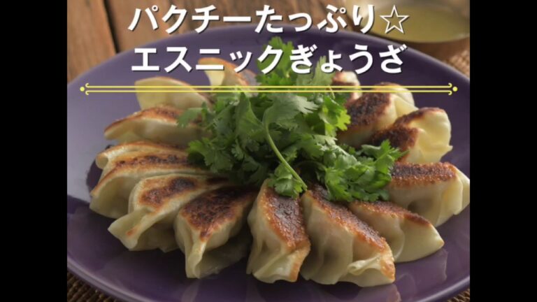 【パクチーたっぷり☆エスニックぎょうざ】