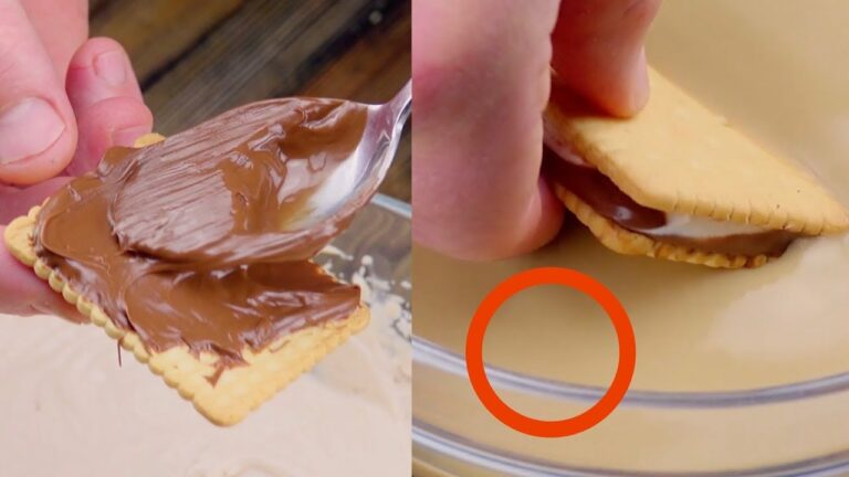 チョコクリームをビスケットで挟んでコーヒーに浸すだけ。焼かずにできるホールケーキ！