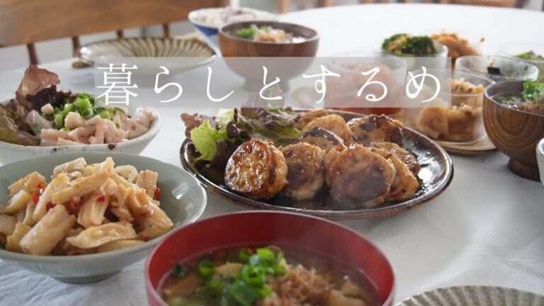 古道具と蓮根づくしのお昼ご飯/蓮根の塩麹きんぴら/蓮根つくね/#暮らし#アラフィフ主婦#主婦vlog#インテリア